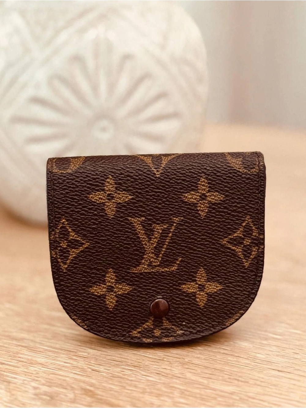 Louis Vuitton Monogram Porte Monnaie Gousset Coin Purse Wallet/rare find